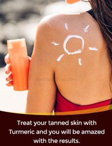 Remove sun tan with Turmeric