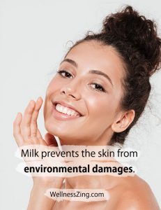 Milk Prevents the Skin from Environmental Damages