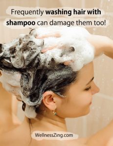 Frequently Washing Hair With Shampoo Can Damage Hair