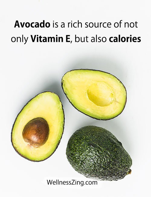 Avocado is a rich source of Vitamin E