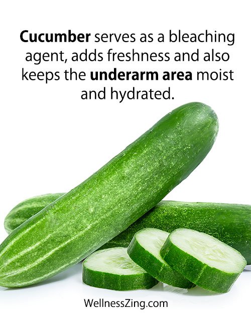 Cucumber Keeps Underarm Area Moist and Hydrated