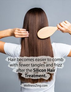 Hair Becomes Easy to Comb After Silicon Hair Treatment