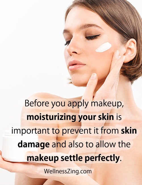 Moisturizing Skin Before Applying a Makeup