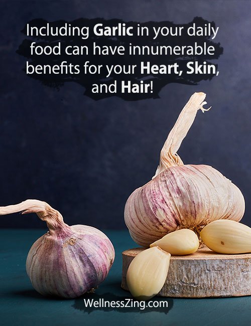 Garlic is very useful for Heart Skin and Hair Health