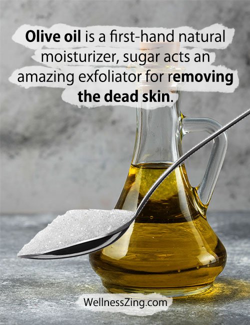 Olive Oil and Sugar for Removing Dead Skin
