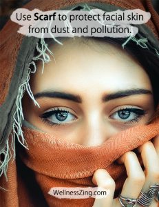 Use Scarf to Protect face from Dust and Pollution