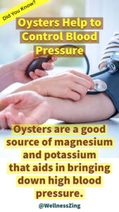 Oysters Help Controlling Blood Pressure