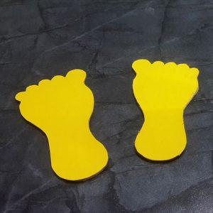 Yellow Paper Cover Cardboard Feet