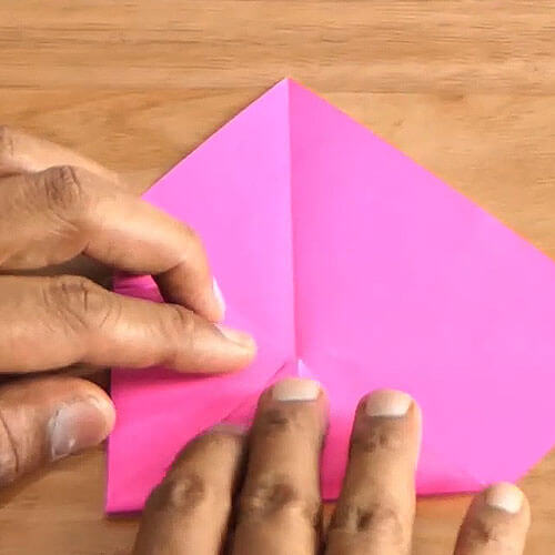 Fold the paper to make triangle