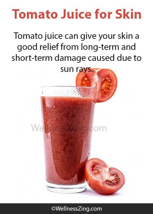 Tomato Juice treatment for skin